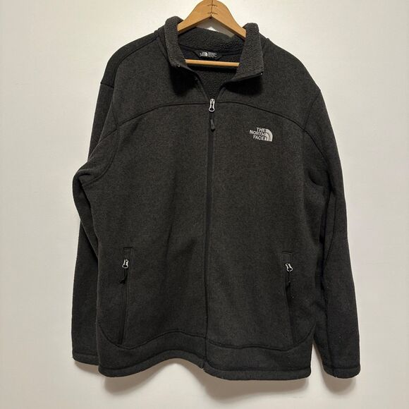 The North Face Men’s Full Zip Jacket Size XXL Gray Long Sleeves Pockets Outdoor - Picture 1 of 10